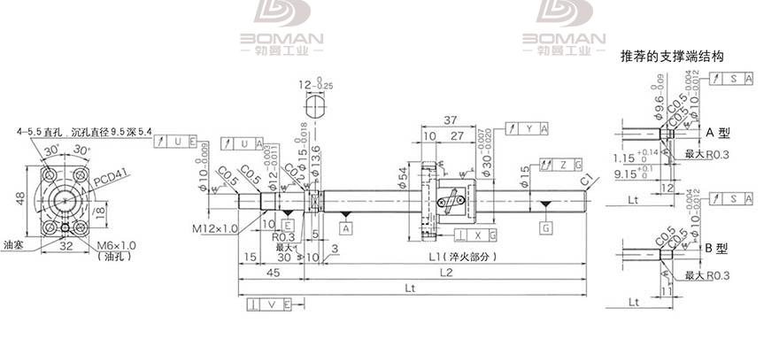 KURODA GP1502DS-BAPR-0600B-C3F 上海黑田丝杆