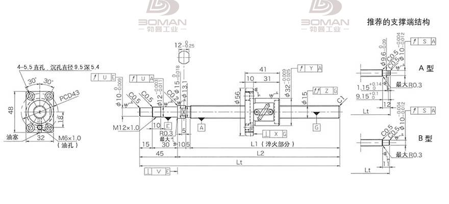 KURODA GP1504DS-BALR-0400B-C3S 黑田丝杠擦洗器材料