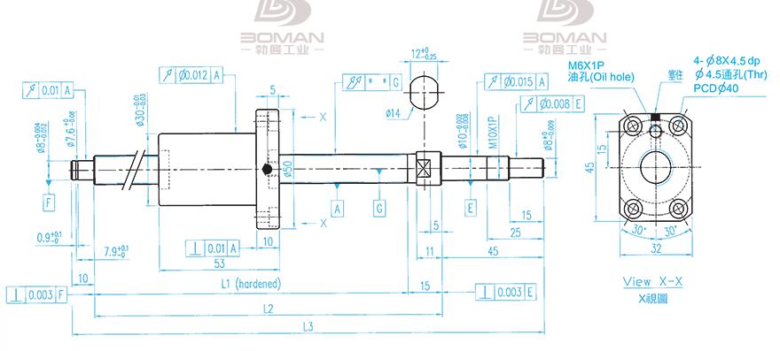 TBI XSVR01210B1DGC5-230-P1 tbi滚珠丝杠 型号