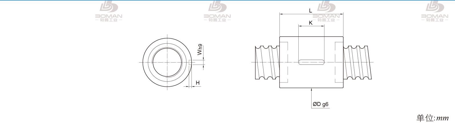 PMI RSIC10016-4 pmi滚珠丝杆的轴环作用